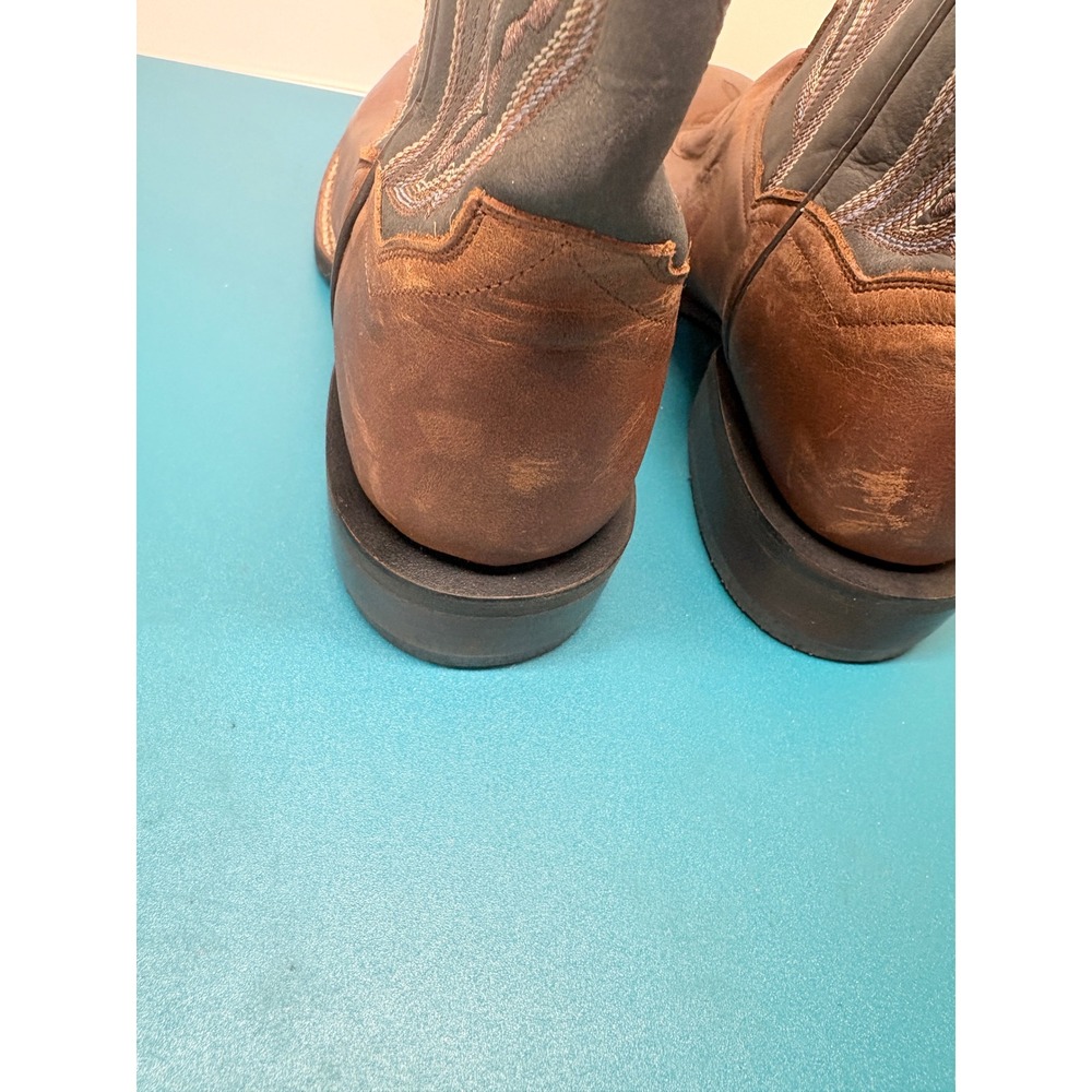 Dan Post Mens 8.5D Winslow Brown Black Leather Square Toe Cowboy Boots DP4556 - Picture 15 of 16